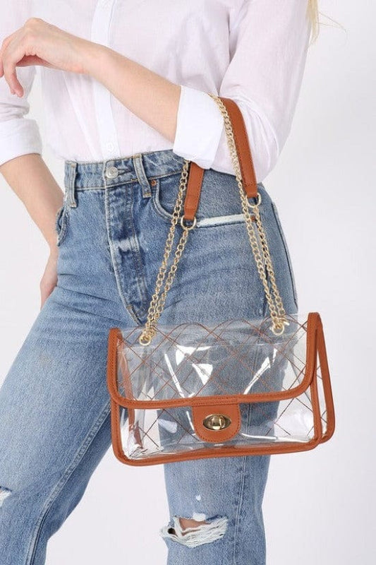 HIGH QUALITY QUILTED CLEAR PVC BAG