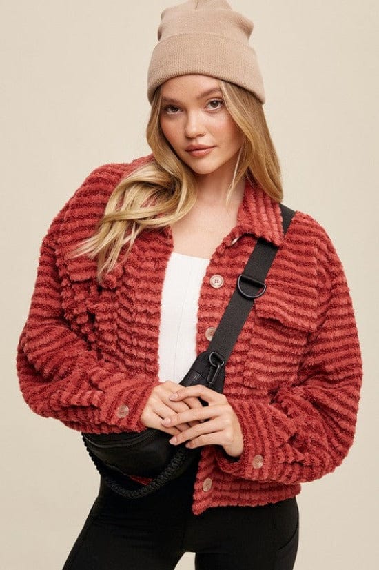 PLAID FLEECE SHACKET