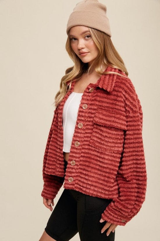 PLAID FLEECE SHACKET